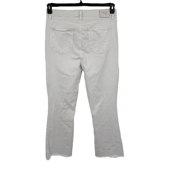 Paige Claudine Claudine Flared Ankle-Crop Jeans white size 32 - Picture 4 of 6